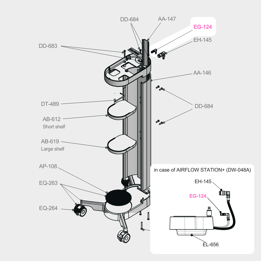 Hooked Water Connectors for AIRFLOW STATION